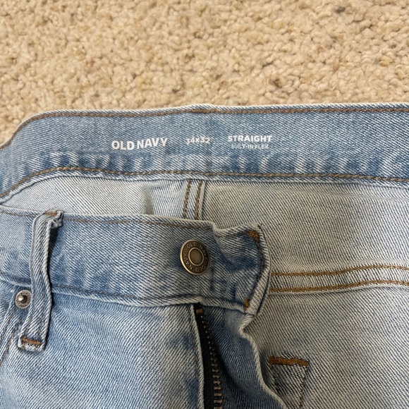 Old navy men’s Light Blue Straight Leg Jeans 34 x 32 - Picture 5 of 5